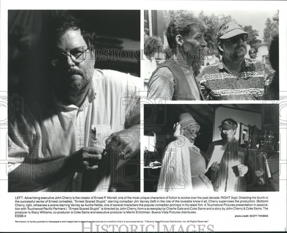 1991 Press Photo Advertising executive John Cherry at Ernest Scared Stupid set