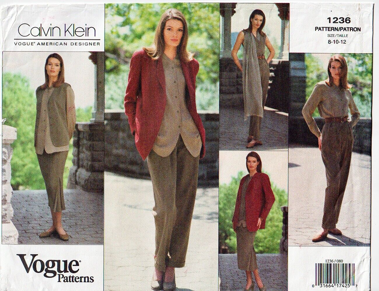 Vogue American Designer 1236 Misses Wardrobe, Size 8-10-12, FF