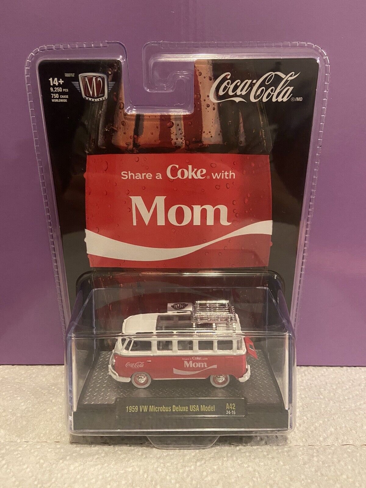Coca Cola - Share A Coke With Mom- M2 1959 Volkswagen Microbus USA - Diecast
