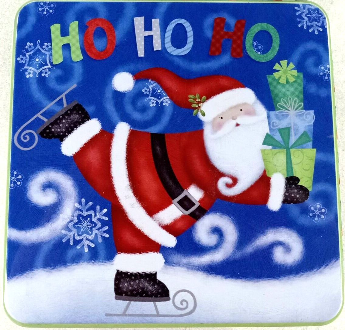 Santa Claus Holiday Tin Ho Ho Ho