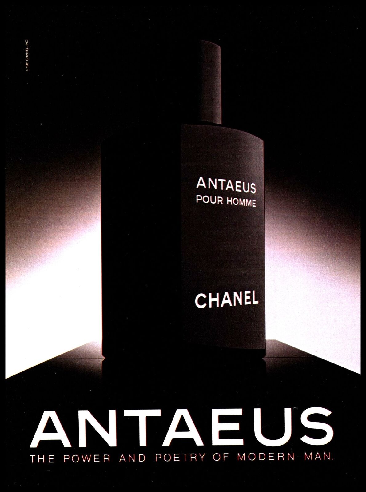 1981 Chanel Antaeus Cologne for Men Vintage Print Ad Power and Poetry Wall Art