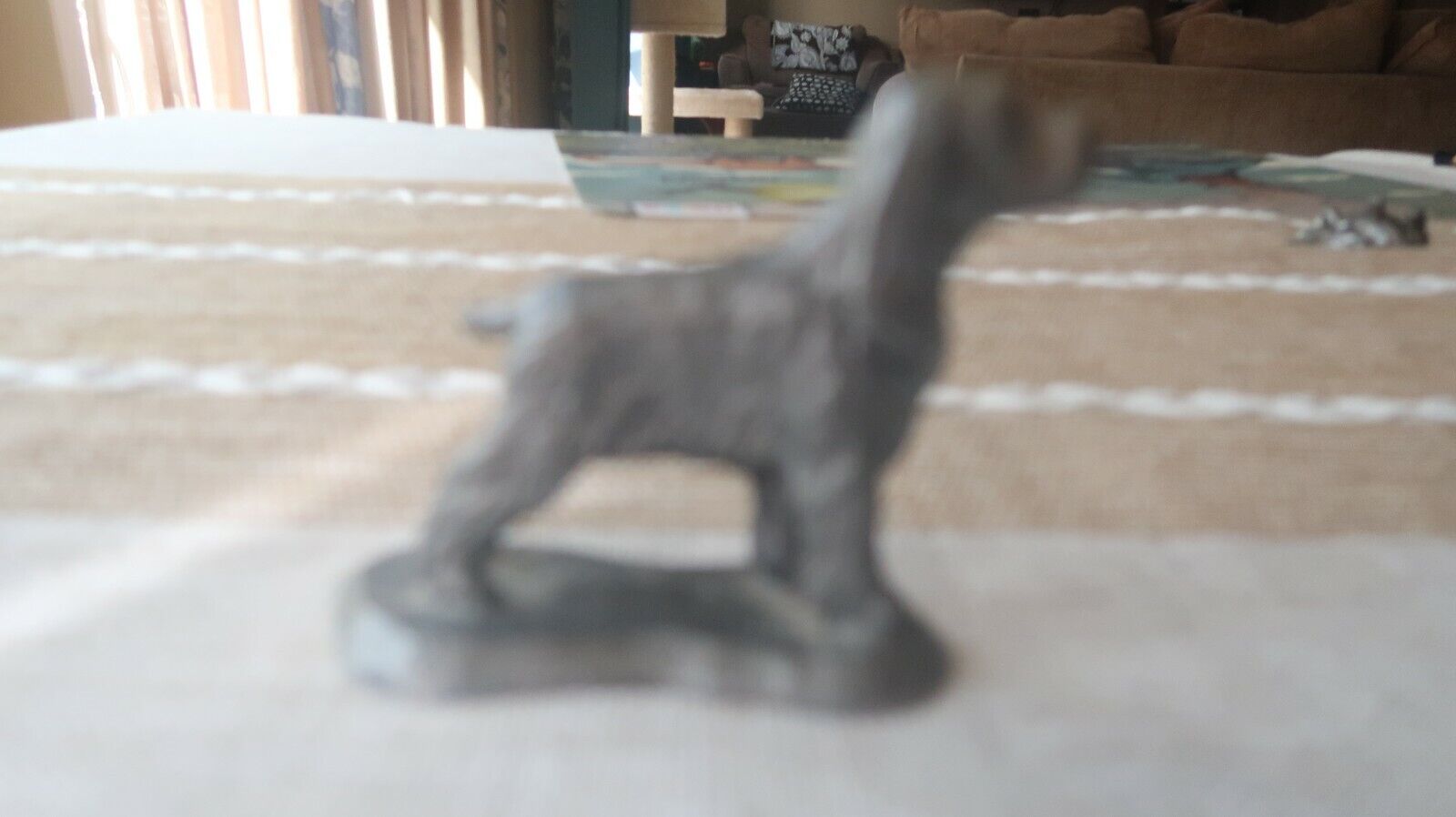 Signed Handcrafted Ricker Bartlett Pewter Pointer Hunting Dog figurine 3 3/4”