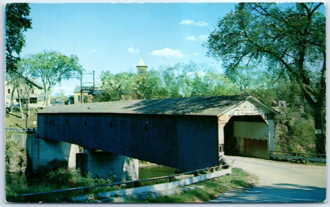Postcard - Old Covered Bridge, Shushan, New York, USA