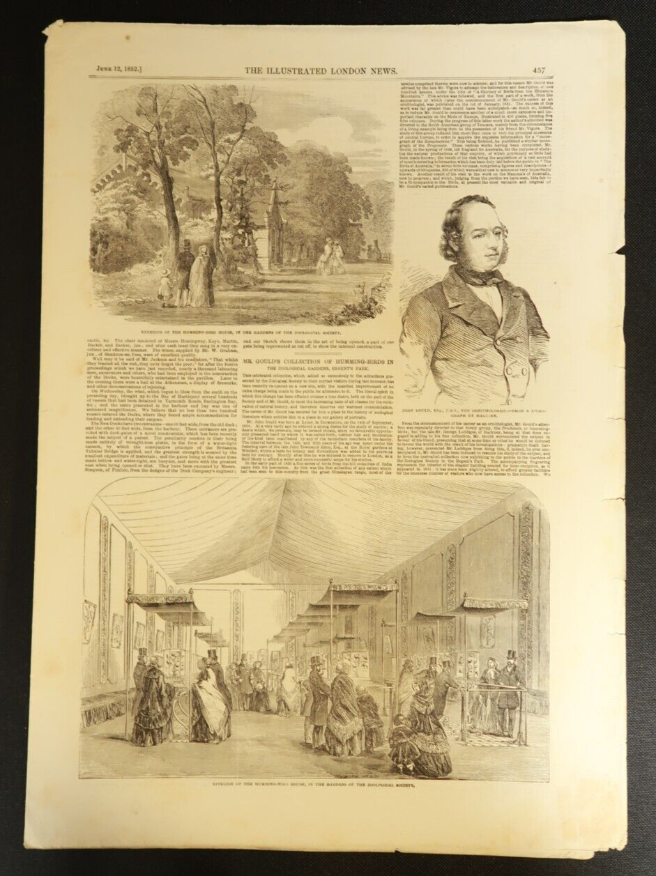 The Illustrated London News June 12, 1852 VTG Newspaper Palace Pushwa Hebrides