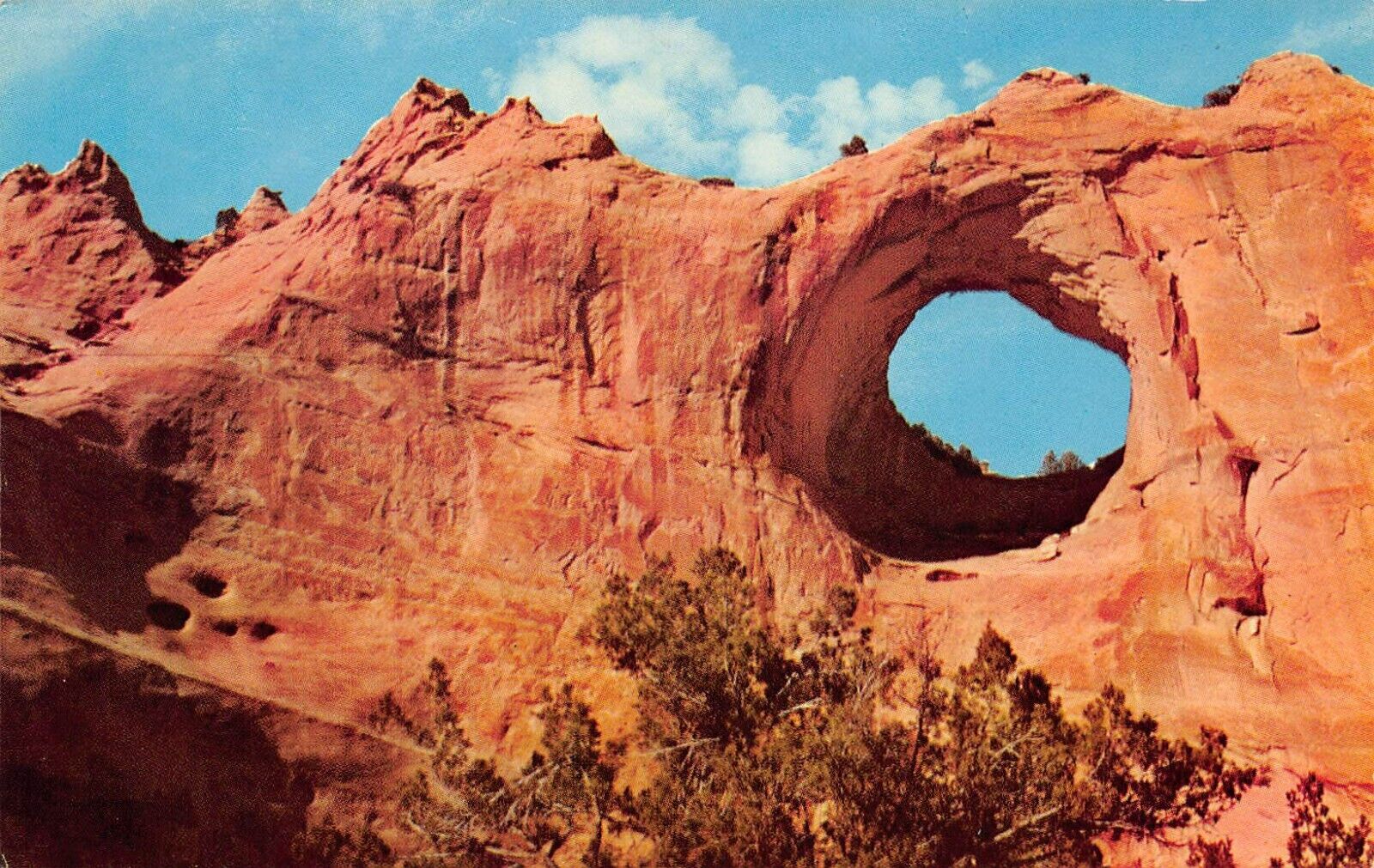 Window Rock Arizona Sandstone Rock Formation Southwest Vtg Postcard A17