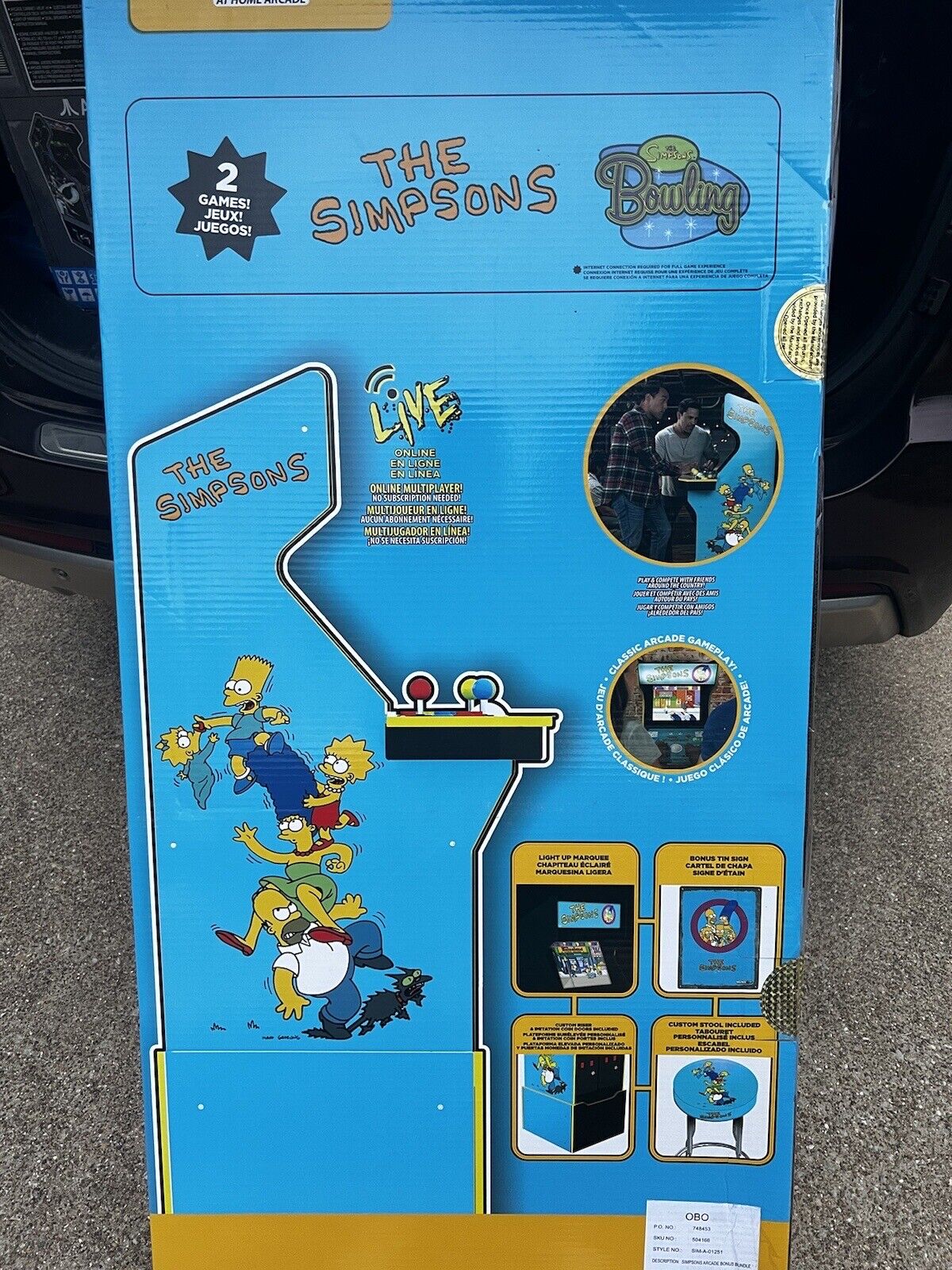 Arcade1up The Simpsons 30th Edition Arcade Machine with Stool - SIM-A-01251 NEW