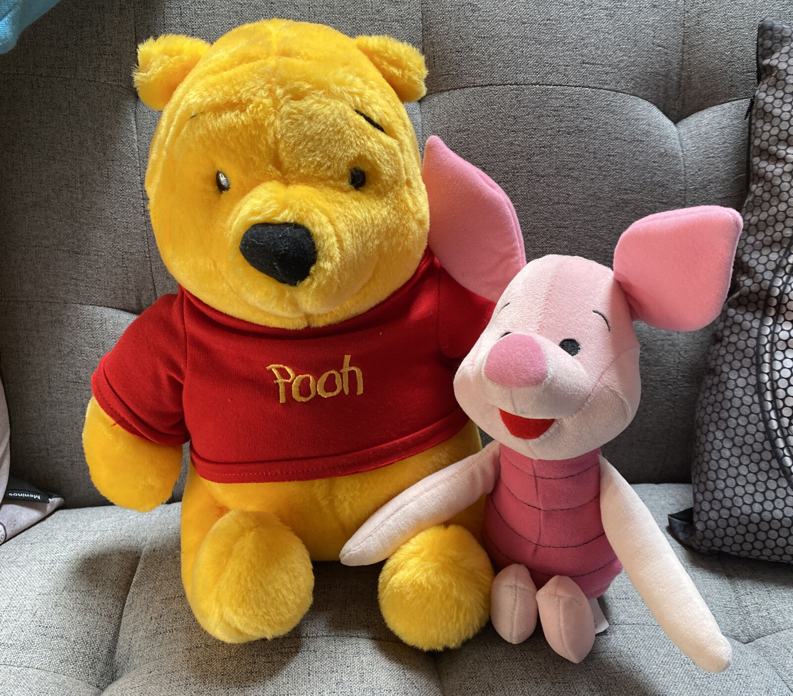 Vintage Disney Winnie The Pooh Piglet Plush Doll Mattel Arcotoy Stuffed Animals