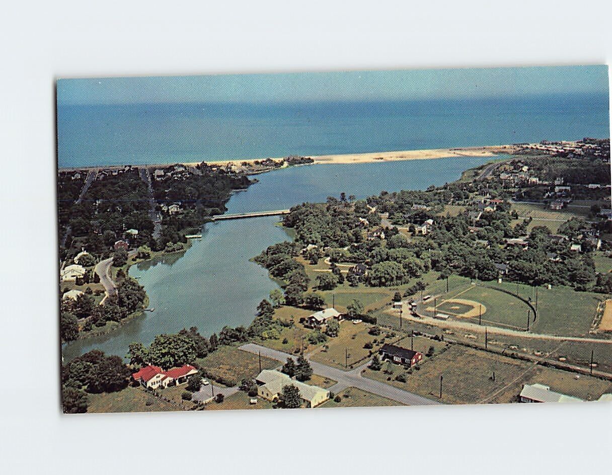 Postcard Helicopter view of Silver Lake Greetings From Rehoboth Beach DE USA