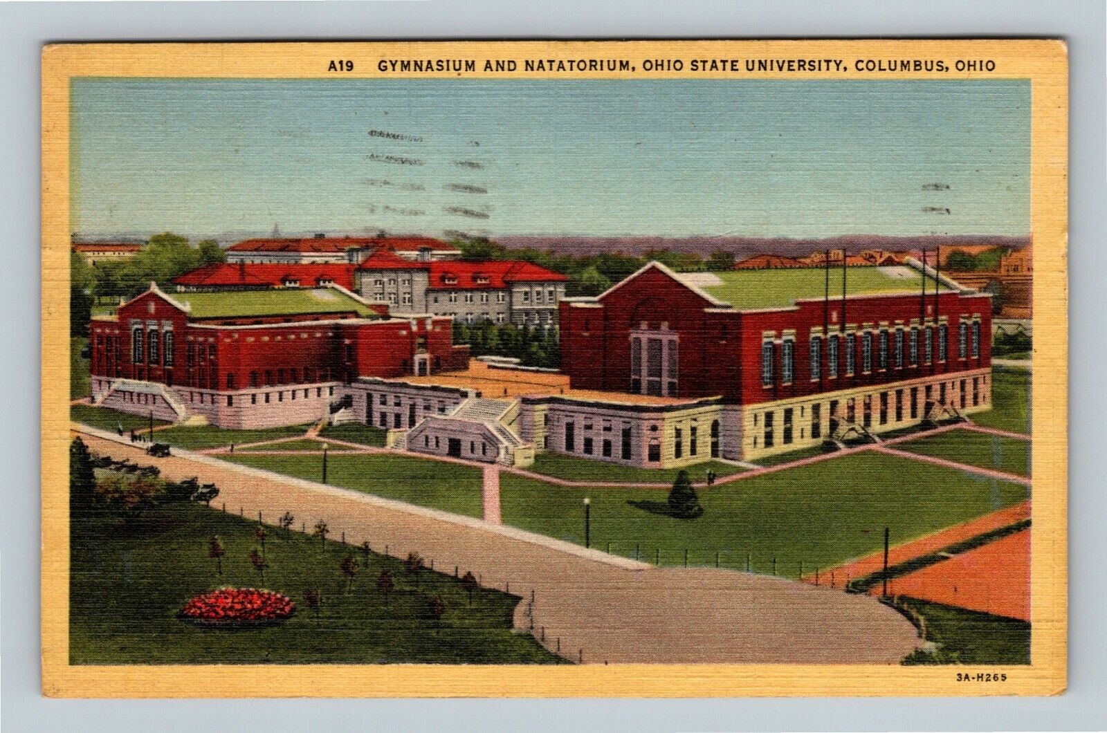 Columbus OH Gymnasium Natatorium Ohio State University Ohio 1949 Old Postcard