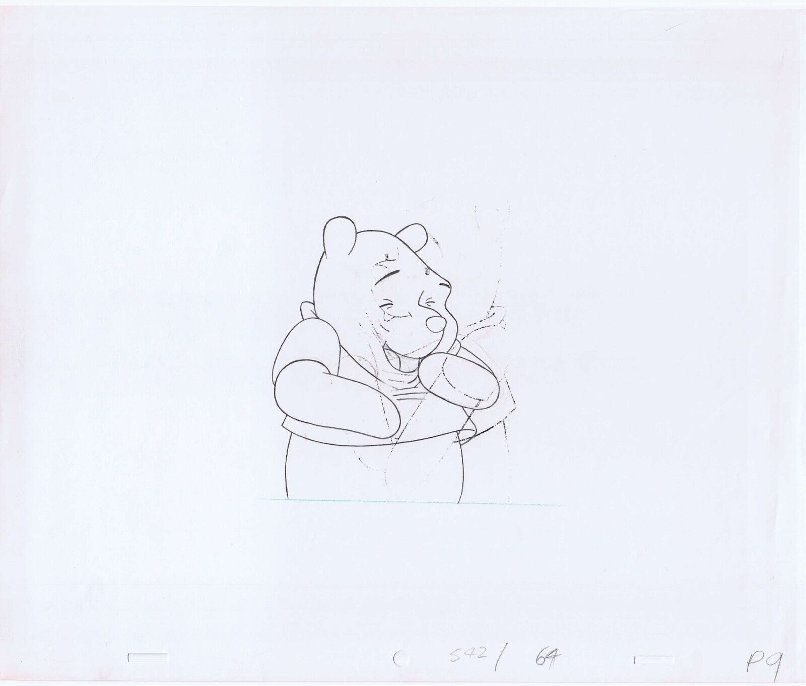 Winnie the Pooh Original Art w/COA Animation Production Pencils 542/64 P9