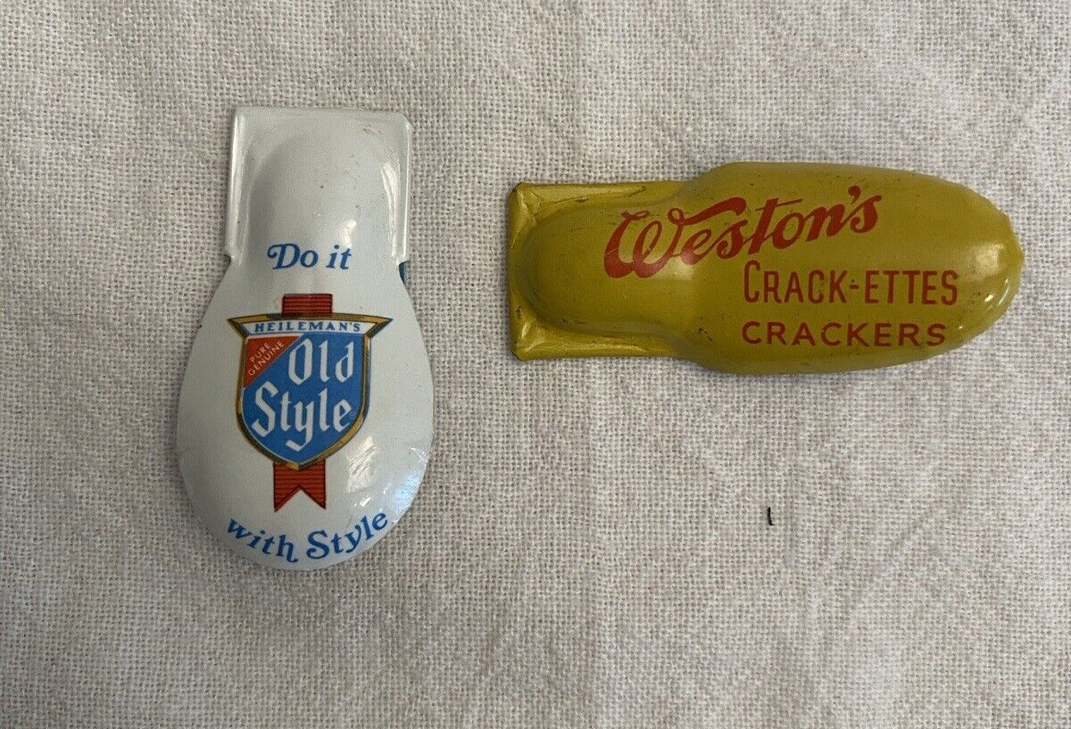 Vintage Adv Clicker ~ Old Style Heileman's & Weston's Crack-ettes Crackers