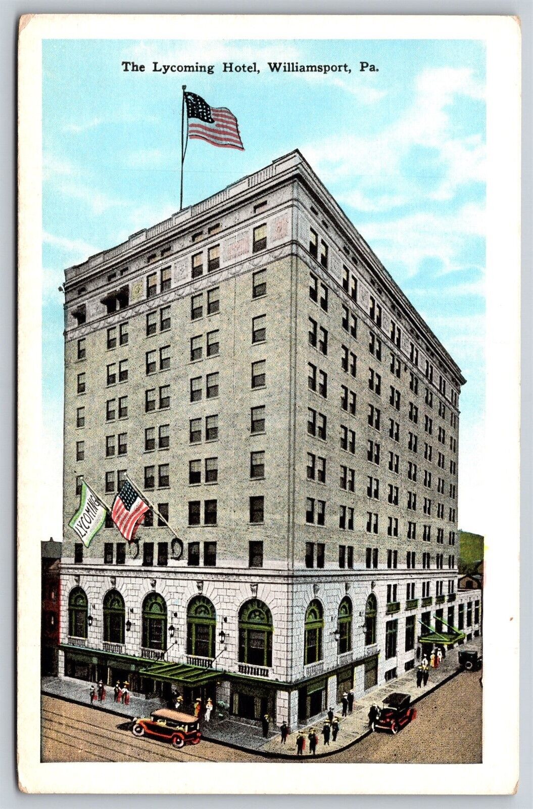Postcard Lycoming Hotel, Williamsport PA M190