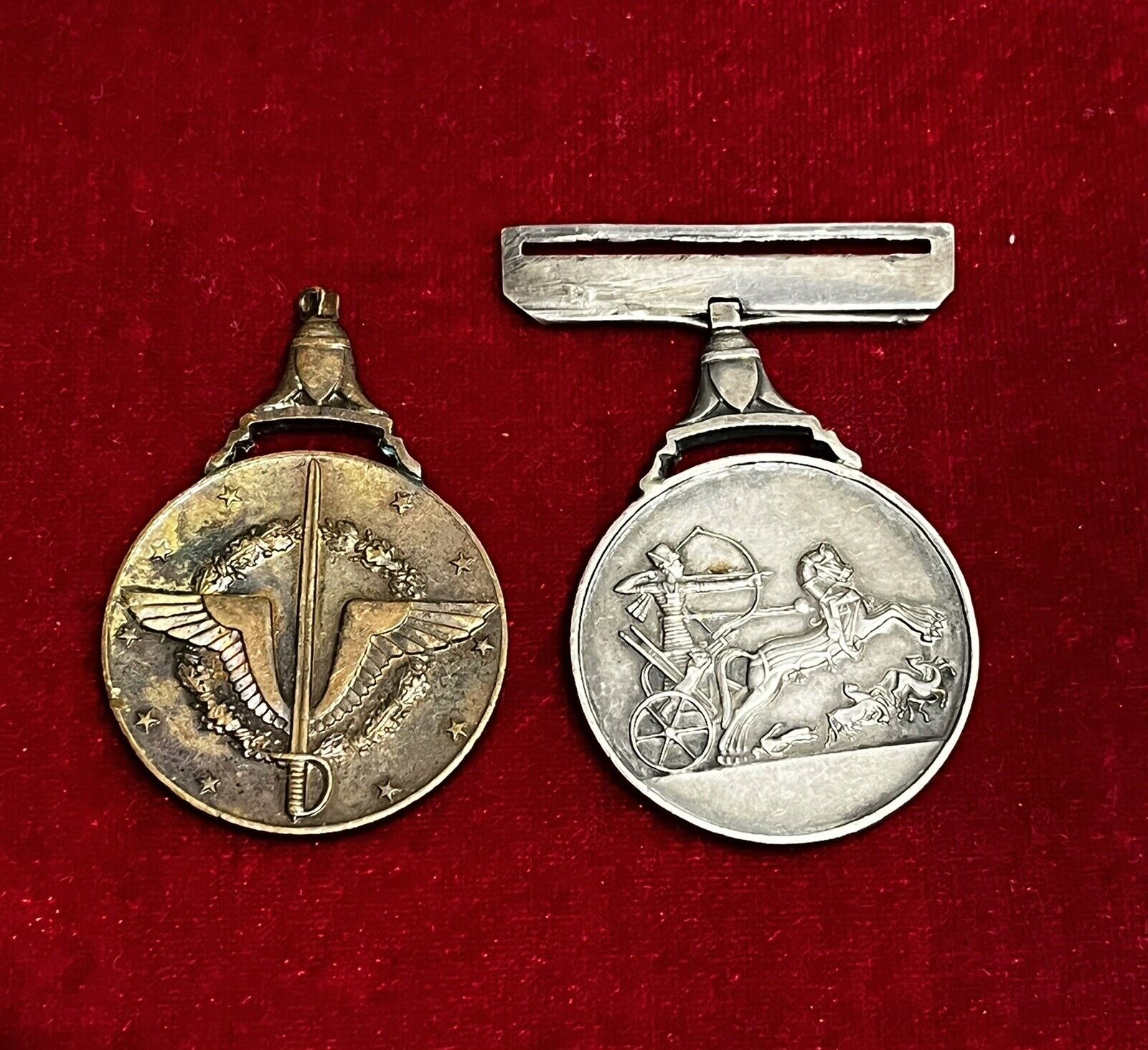 EGYPT 1959 Military Medal of Courage Silver &1953 MILITARY ORDER OF THE MERIT