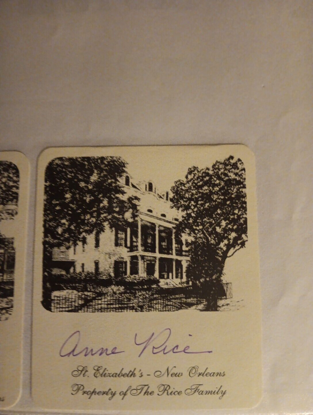Anne Rice Autographed Bookplate