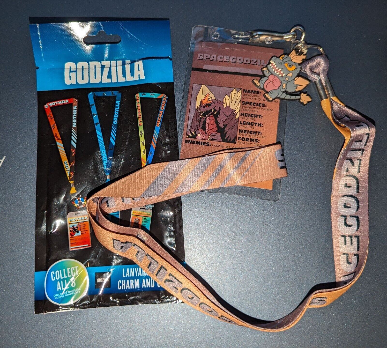 Space Godzilla Lanyard Badge Charm