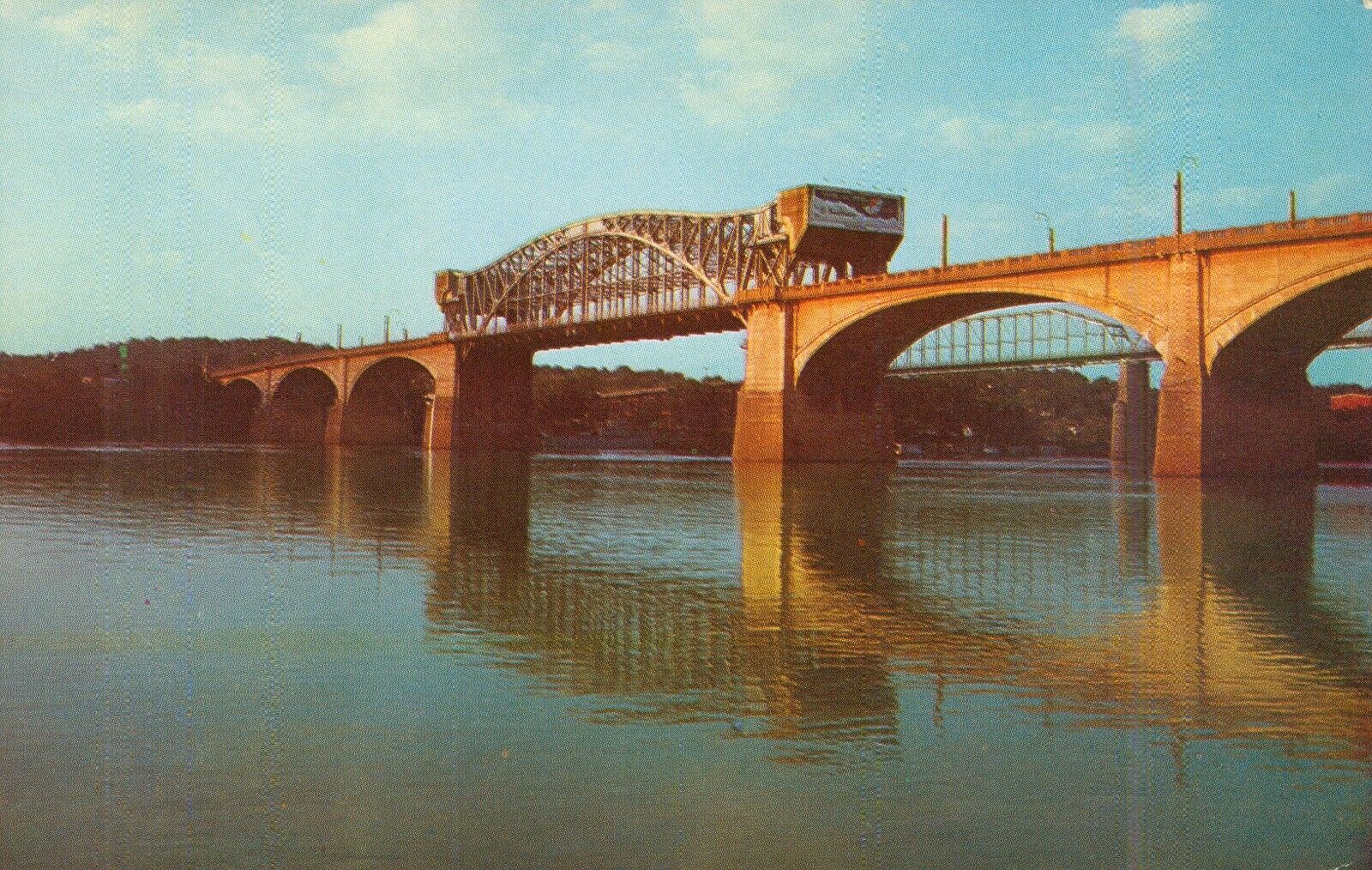 JOHN ROSS BRIDGE Tennessee River CHATANOOGA c1950s Vintage POSTCARD 