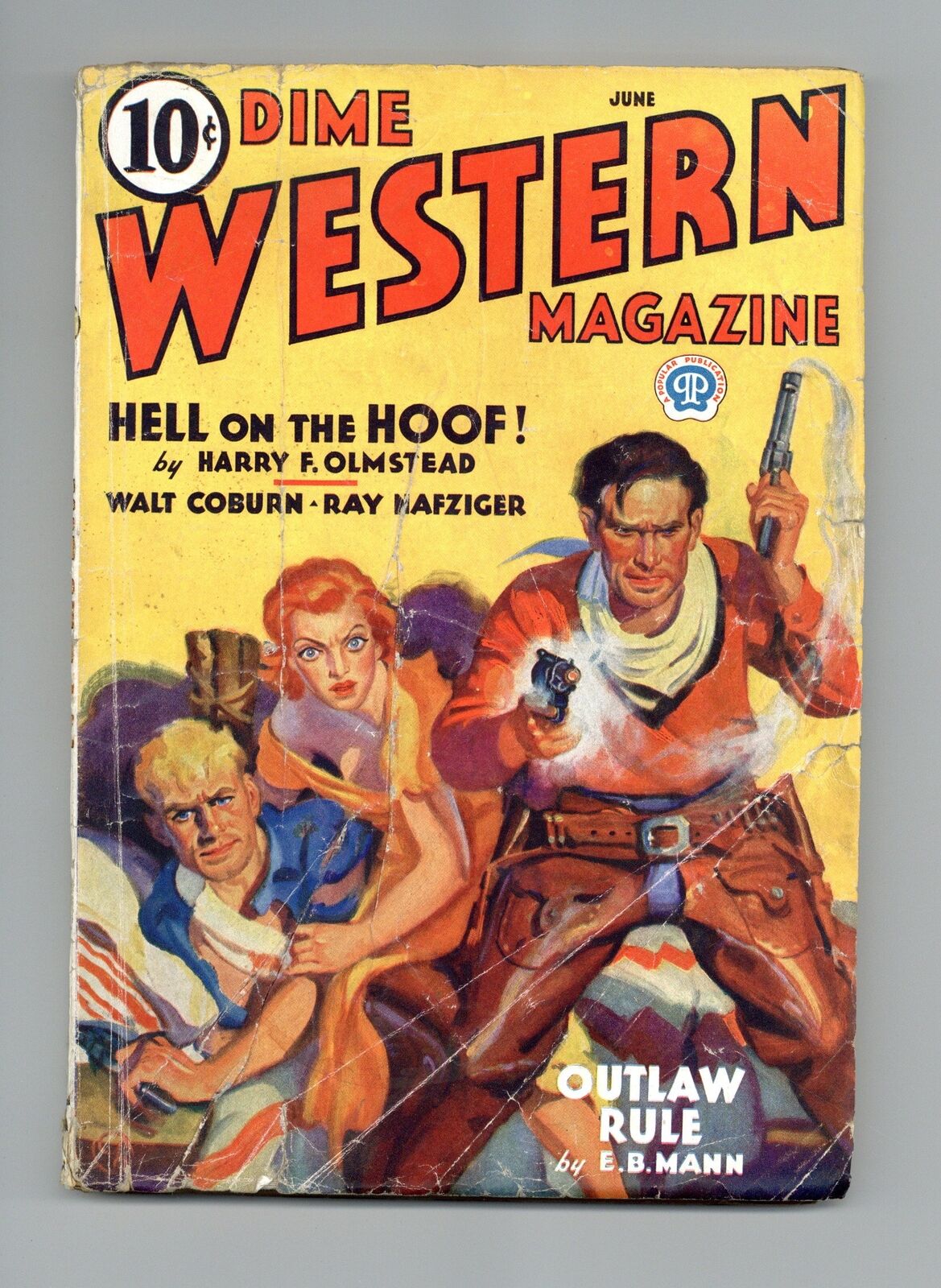 Dime Western Magazine Pulp Jun 1933 Vol. 2 #3 GD- 1.8