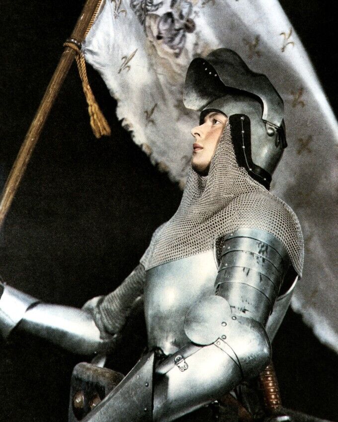 Ingrid Bergman 8x10 Real Photo in suit of armor on horseback Joan of Arc