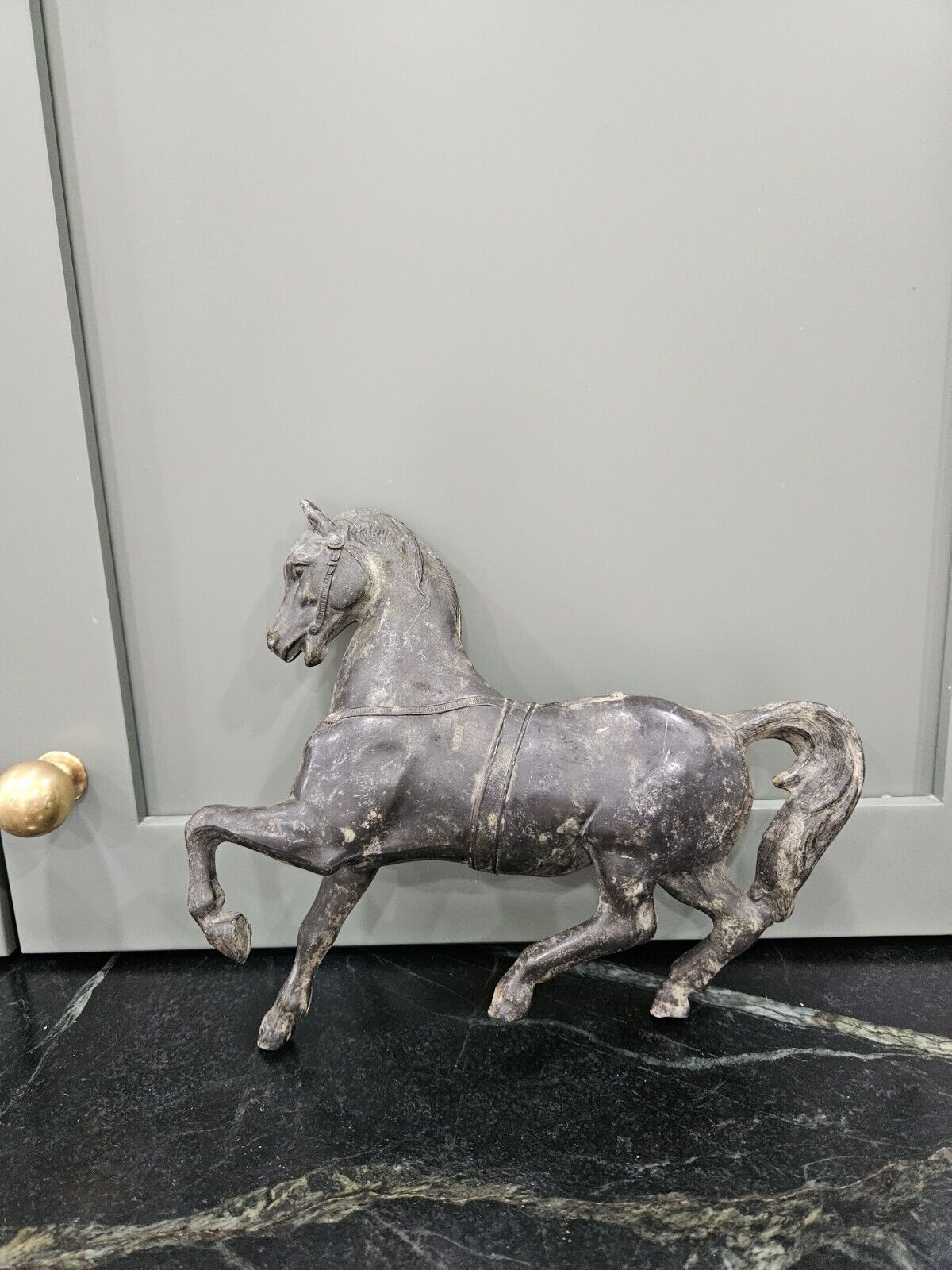 vintage metal horse figurine