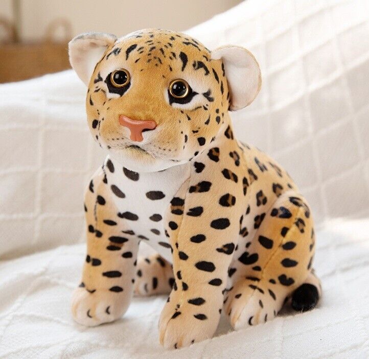 Baby Siting Leopard 9 Inch Stuffed Animal Plush Toys Toddler Doll Kids Gifts