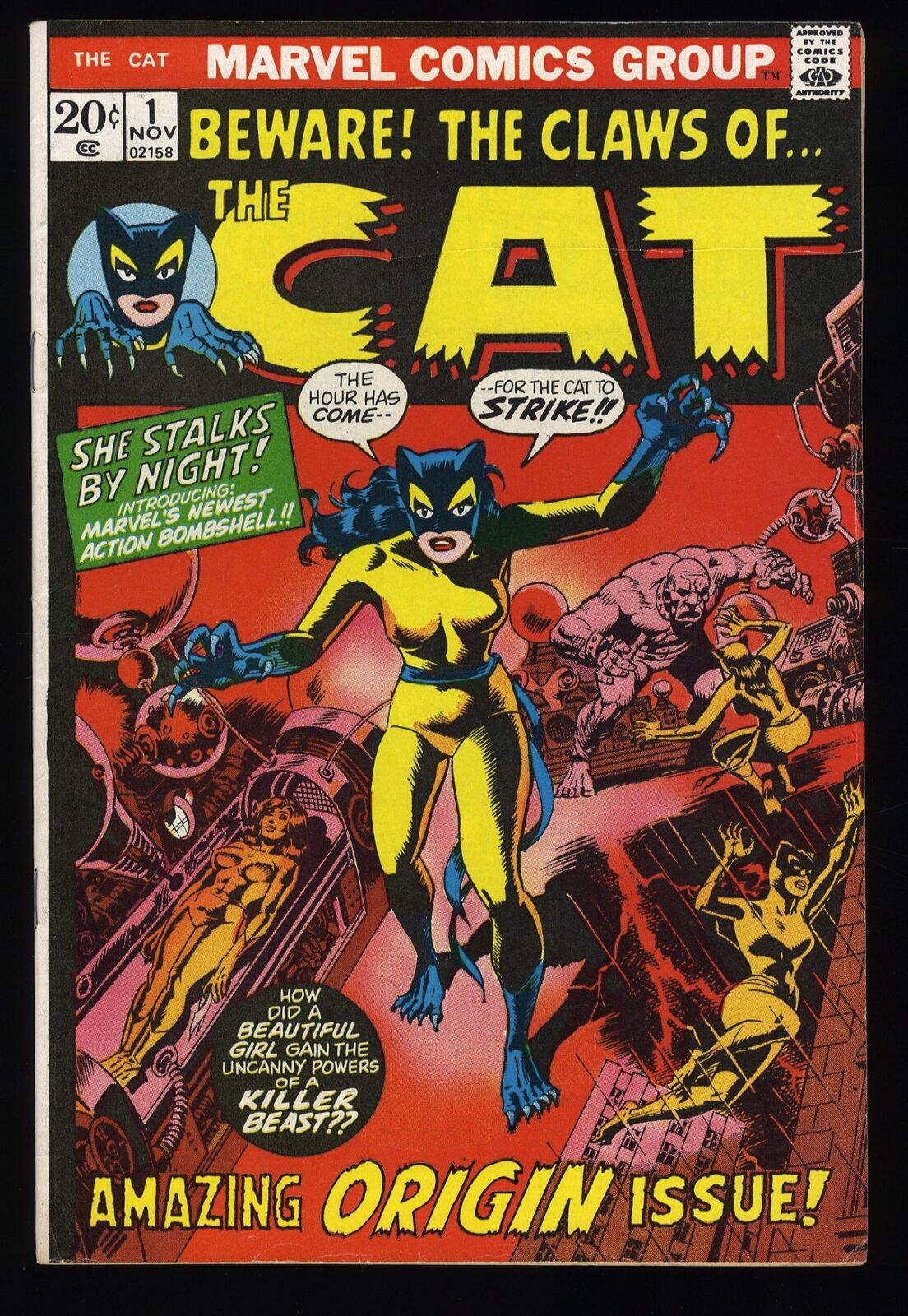 Cat (1972) #1 FN+ 6.5 Origin Issue 1st Appearance Greer Grant (Tigra)