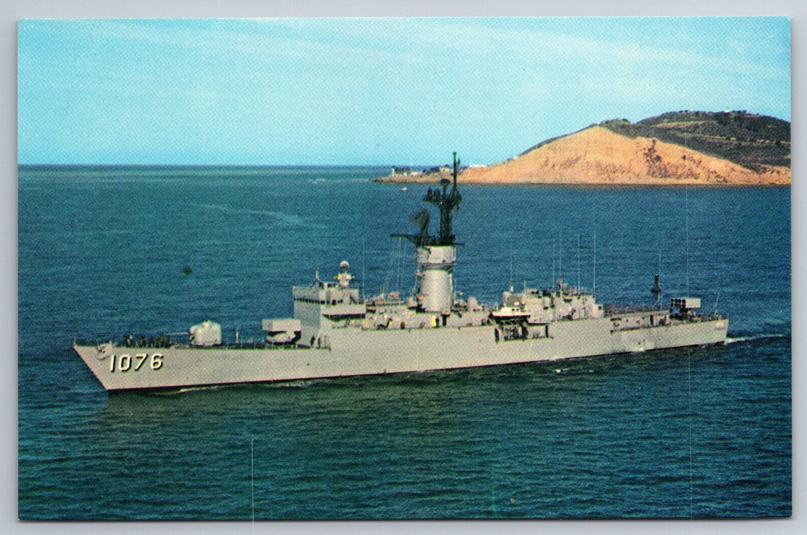 U.S.S. Fanning DE 1076 Navy Knox Class Frigate Photo Postcard