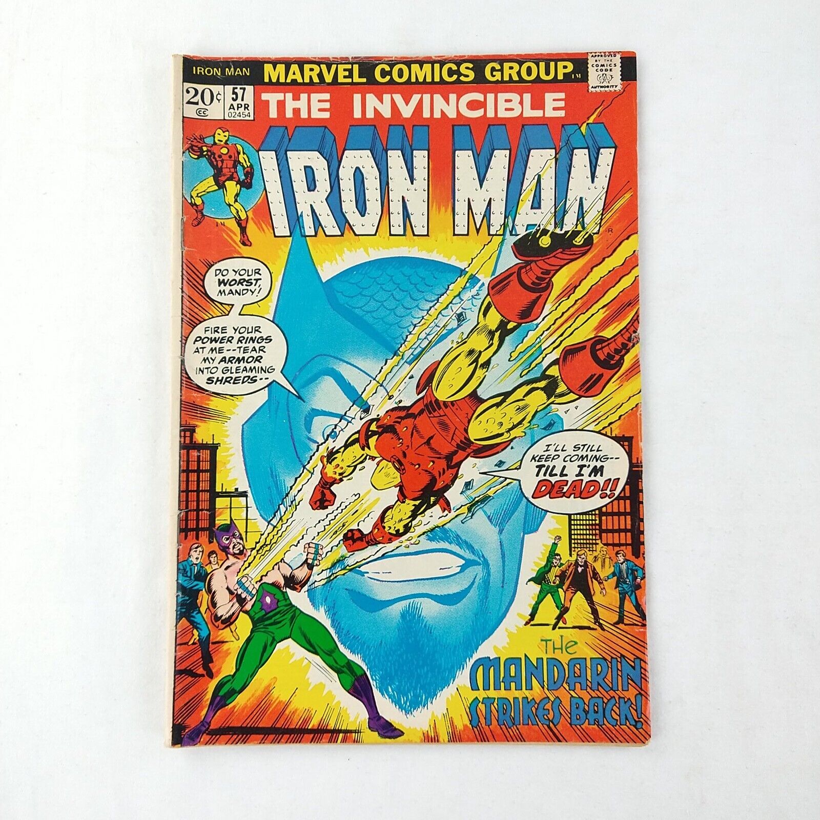 The Invincible Iron Man #57 The Mandarin Strikes Back (1972 Marvel Comics)