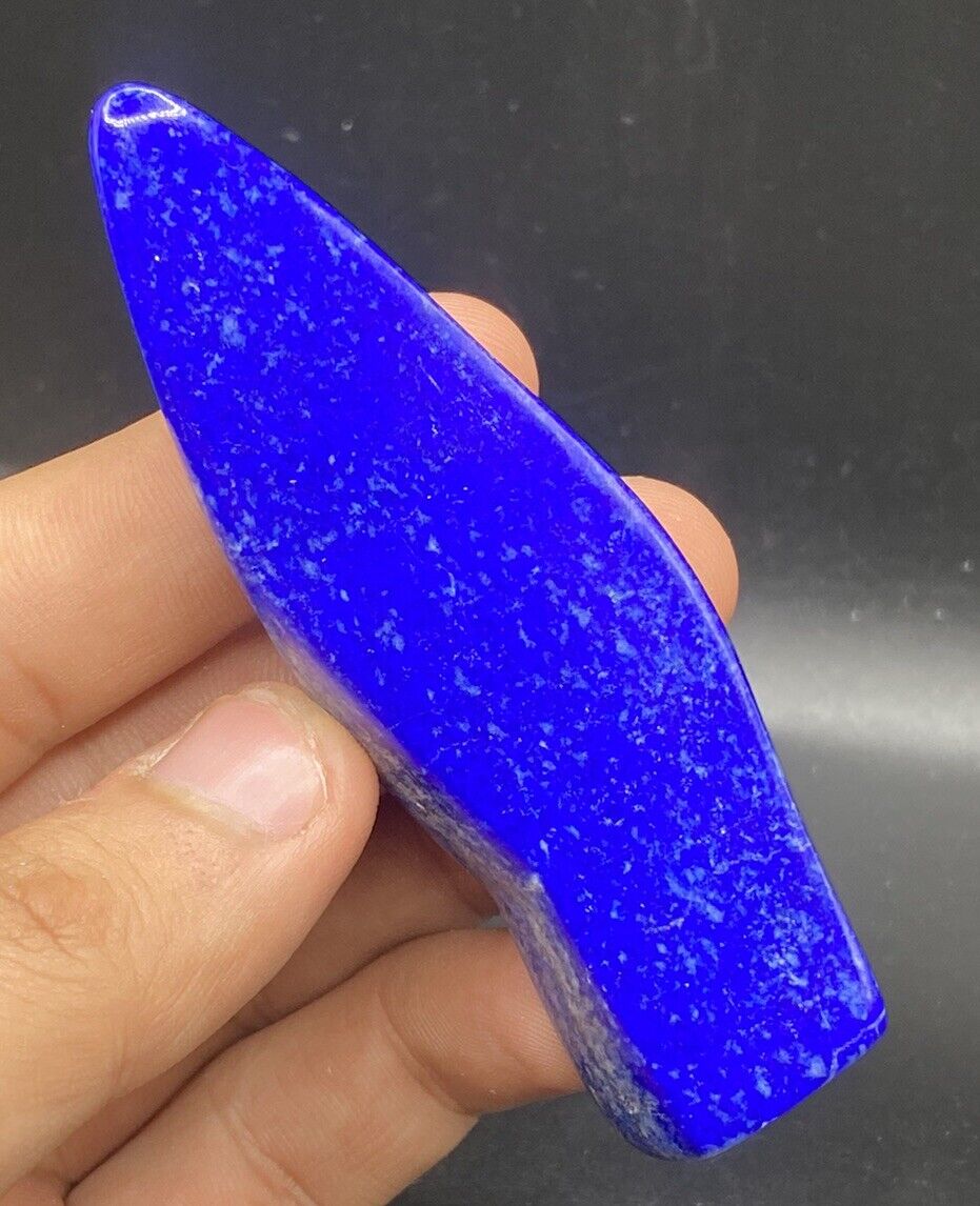 Beautiful Natural Blue Lapis Lazuli polished Free Form combine with Pyrite/58 Gr