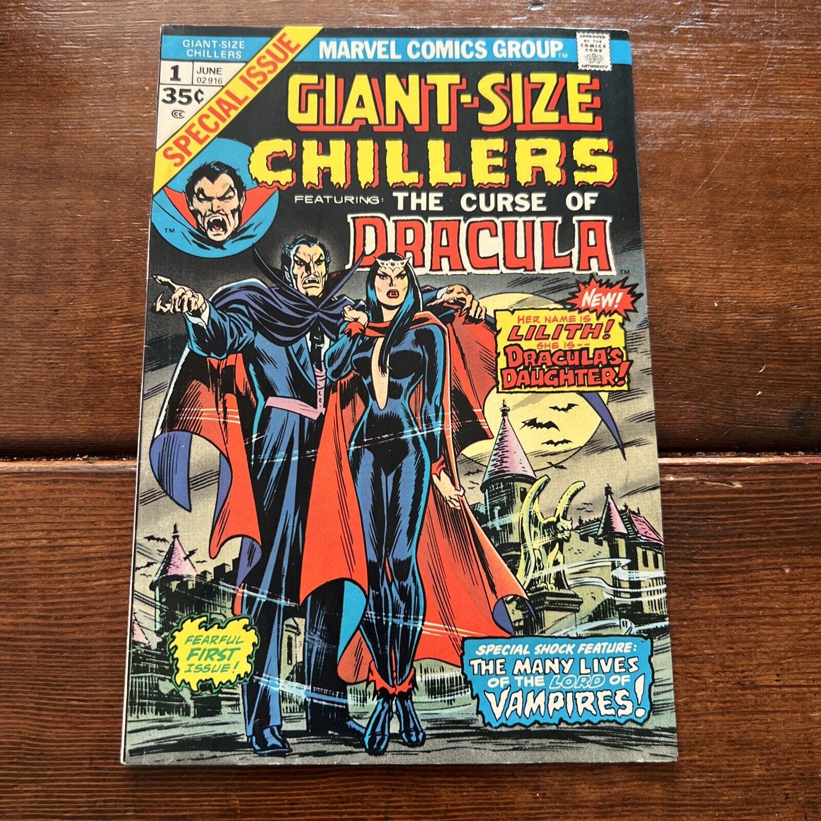 Giant-Size Chillers #1 - 1st Lilith Dracula's Daughter 1974 F-VF