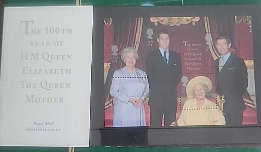 The 100th Year of HM Queen Elizabeth The Queen Mother Collectors Edition  Stamps