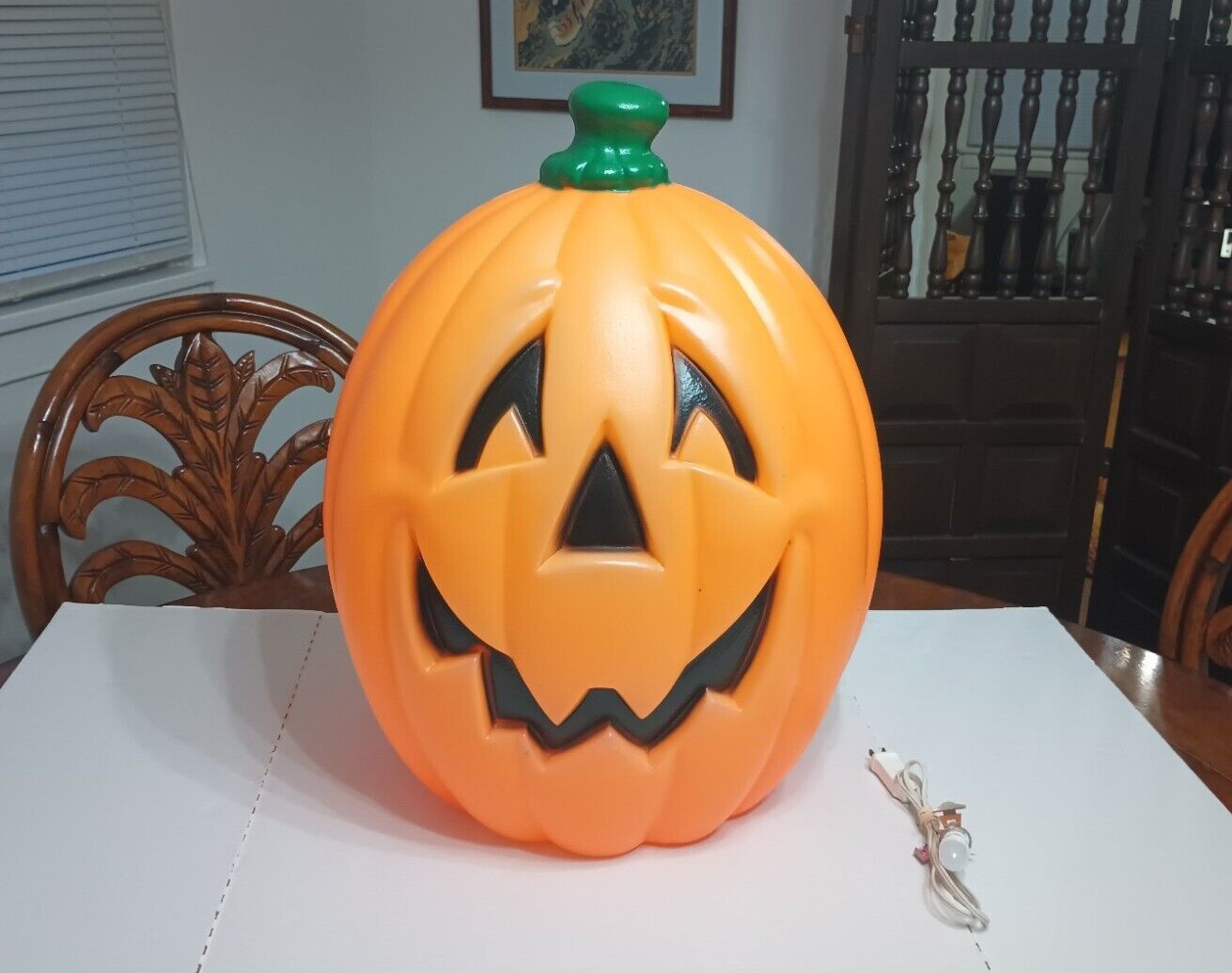 VGT Halloween Blow Mold 24” Jack O Lantern Pumpkin General Foam Plastics USA 