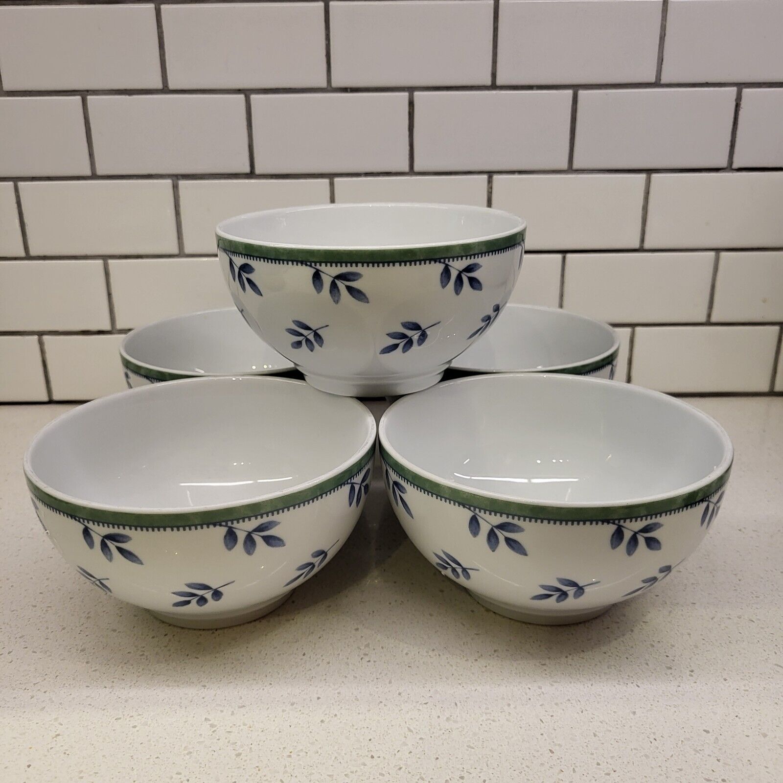 Rare 🌟 Villeroy and Boch Switch 3 Castell Pattern Rice Bowls (Set Of 5)