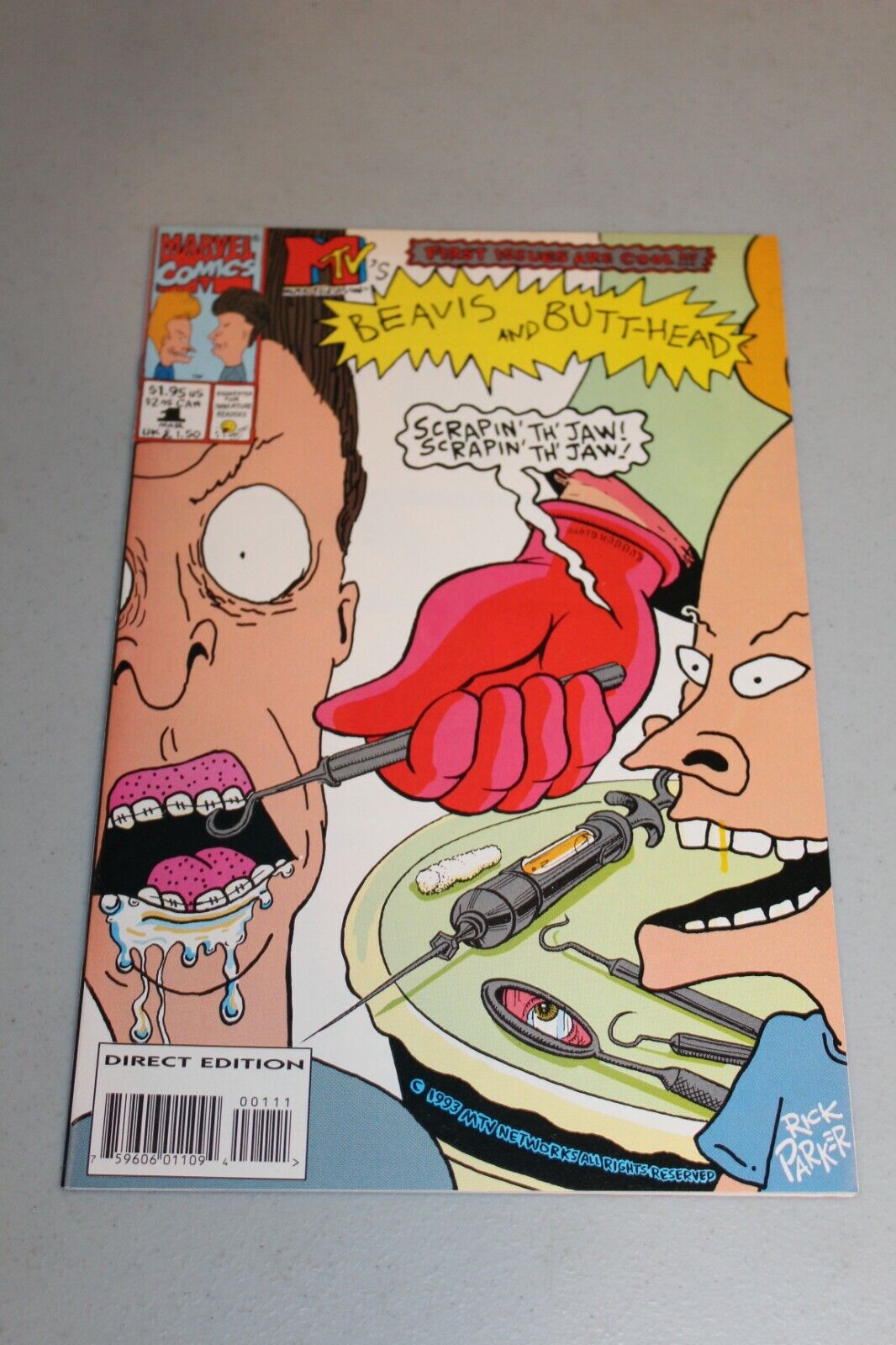 BEAVIS AND BUTT-HEAD #1 1994 RED GLOVE ERROR COVER 2ND PRINTING HTF SCARCE RARE