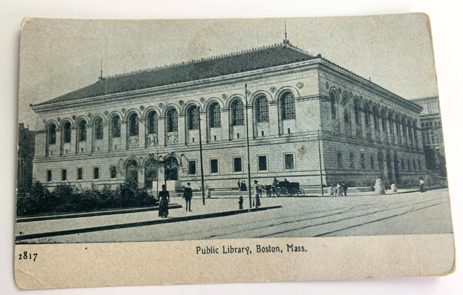 Antique Postcard - Boston Public Library, Boston, Mass. #2817