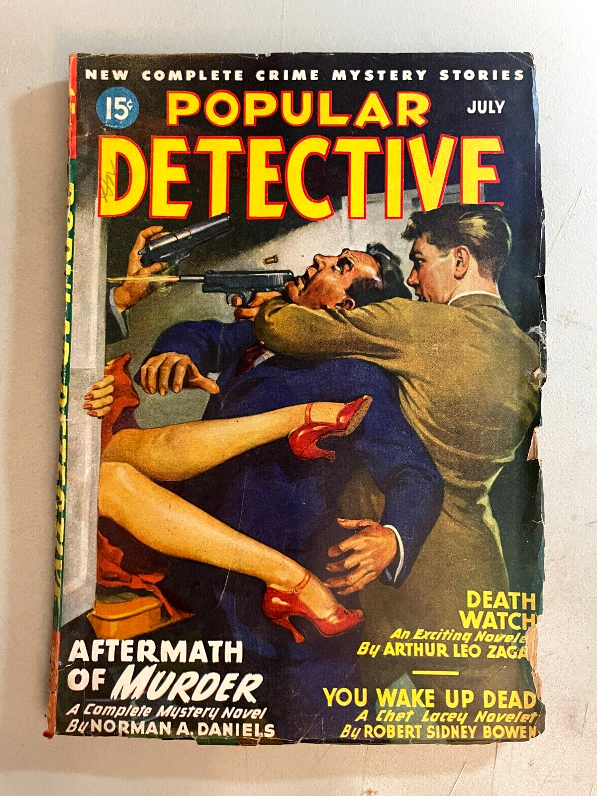 POPULAR DETECTIVE / JULY 1947 / G+ or Better - Magazine Pulp - GREAT COVER 