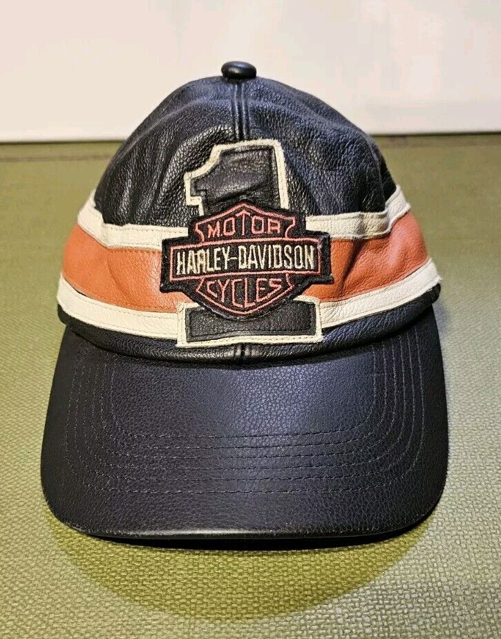 Vintage Y2K Leather Harley Davidson 1 Hat Cap