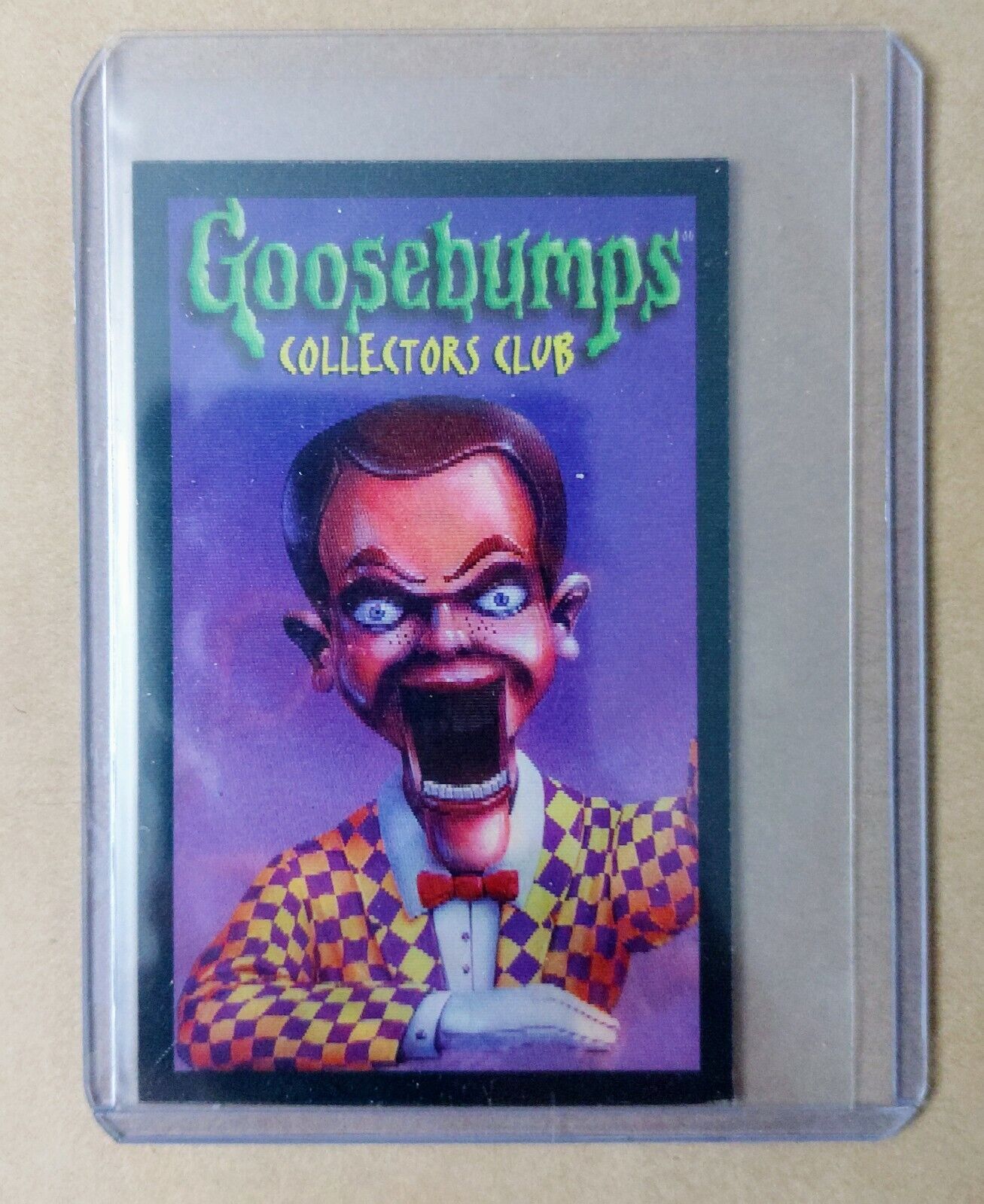 RARE 1997 Goosebumps Collectors Club Lenticular Card - Slappy / Curly NOT SIGNED