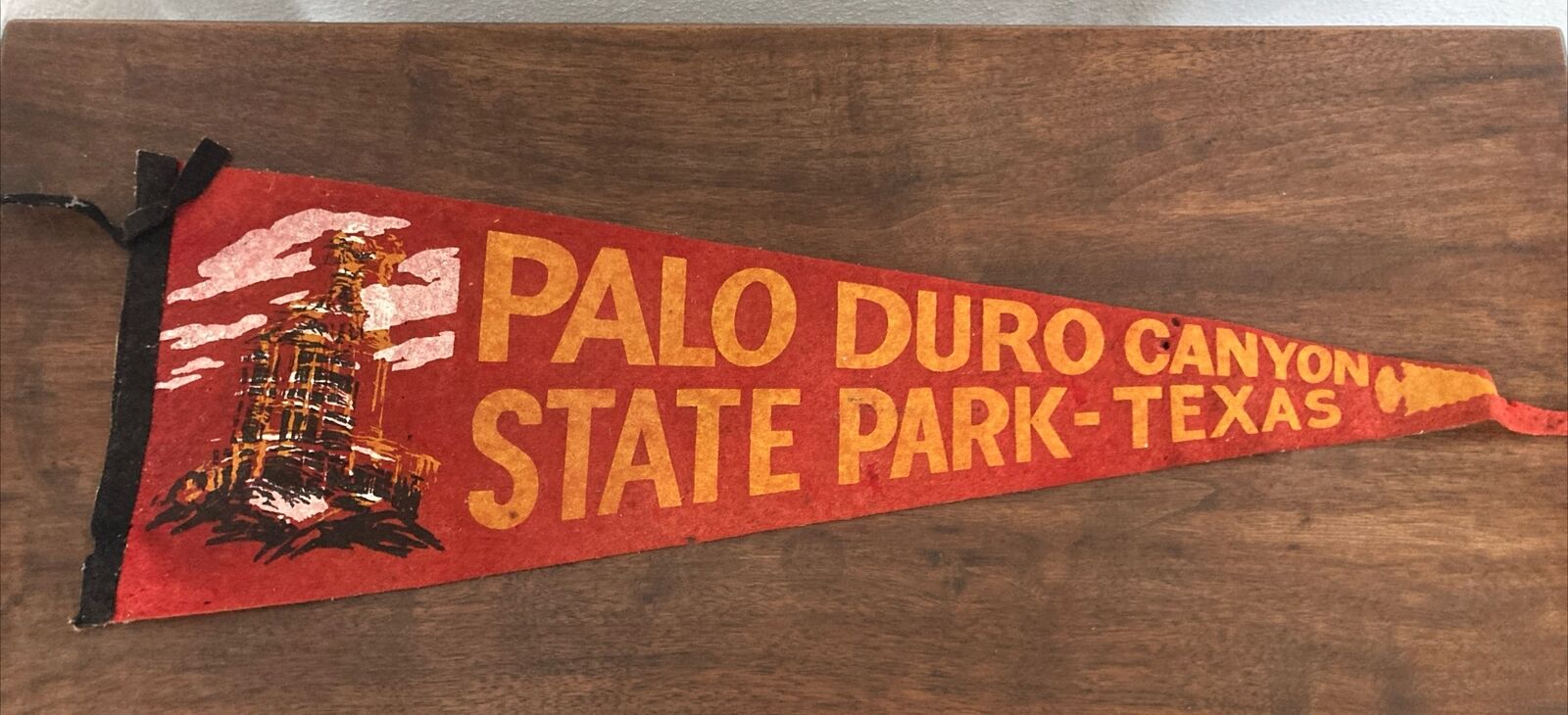Vintage Palo Duro Canyon State Park Texas Pennant