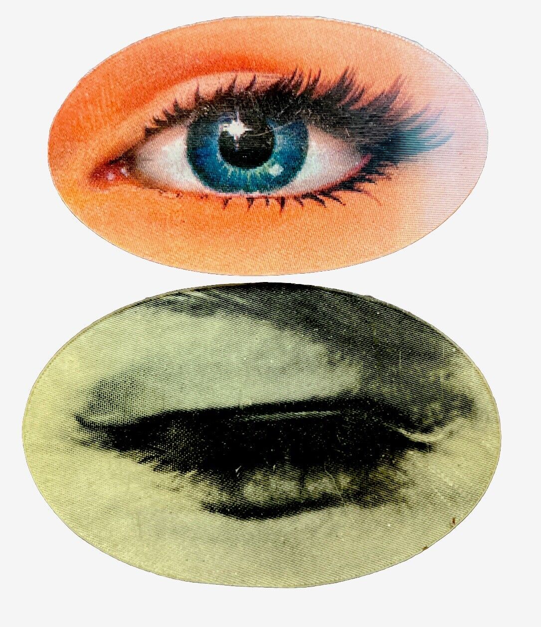 2 Rare HTF 1960S VARI VUE RARE BLINKING EYES, BLUE & Black/white
