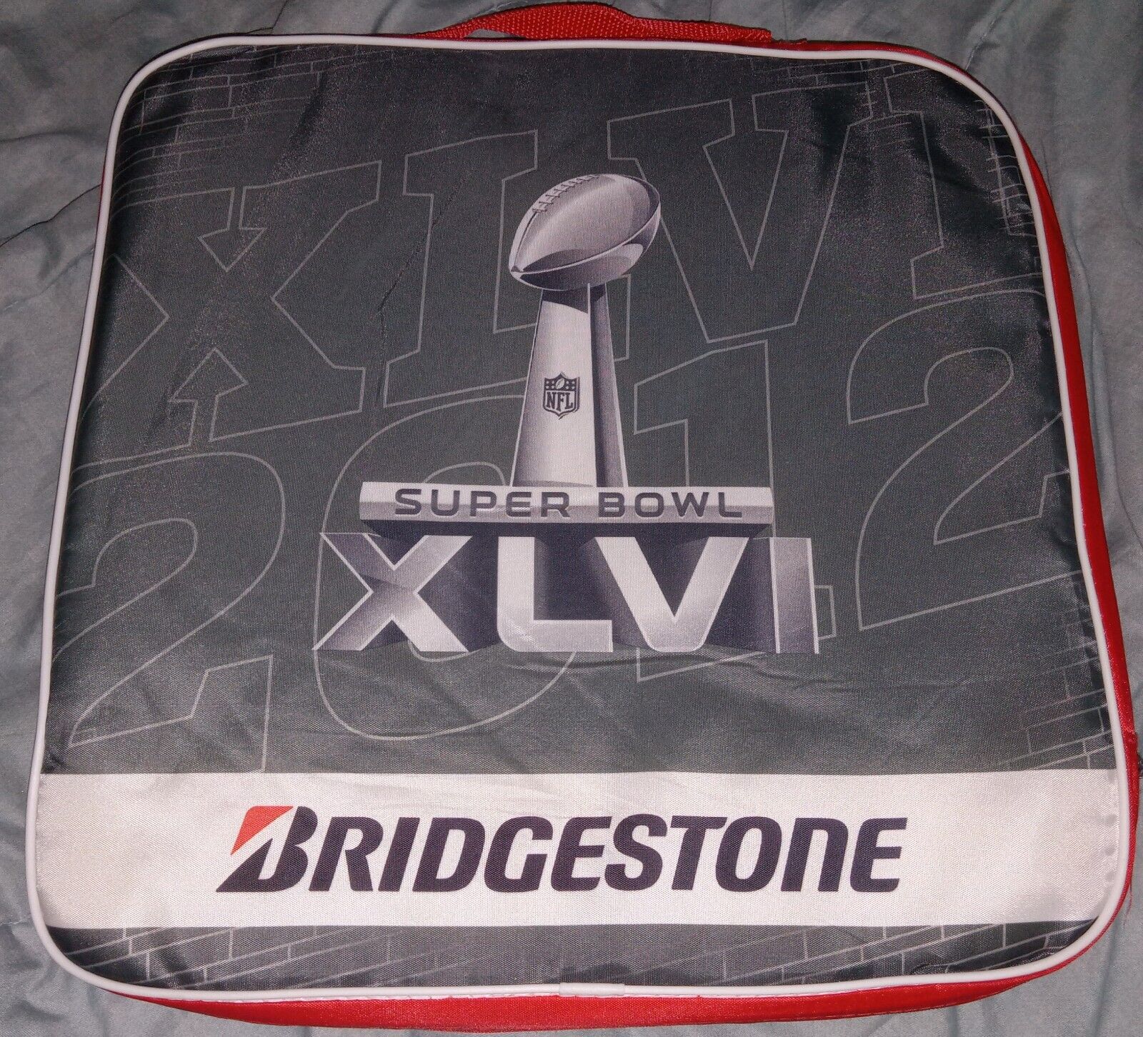 NFL 2012 Super Bowl XLVI Stadium Seat Cushion Bridgestone Halftime Show