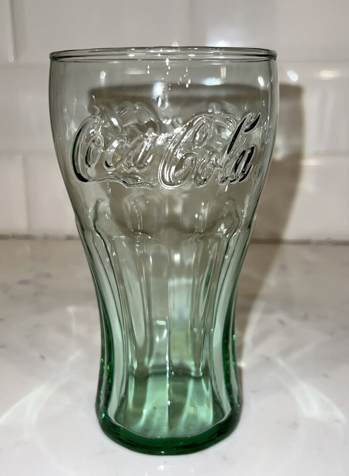 Coca Cola 6” Coke Glass Cup Green Libbey Soda Float Pop