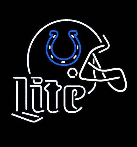 CoCo Indianapolis Colts Helmet Miller Lite Beer Neon Sign Light 24\
