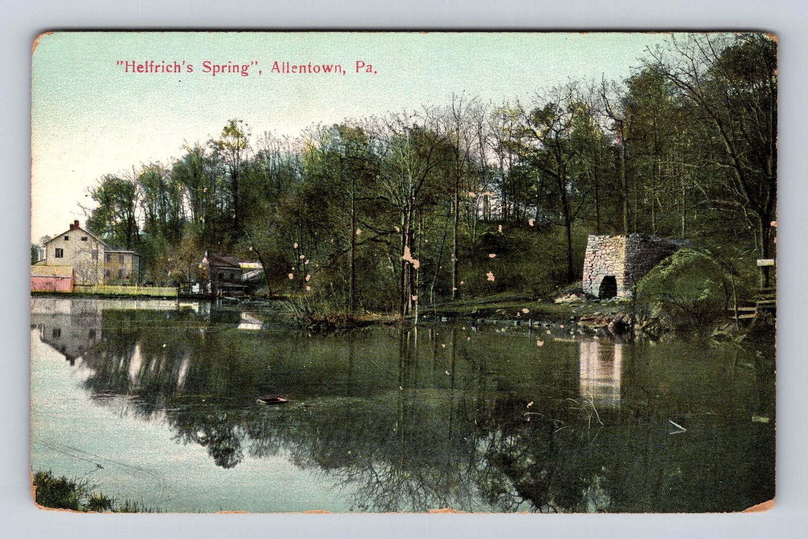 Allentown PA- Pennsylvania, Helfrich's Spring, Antique, Vintage Postcard