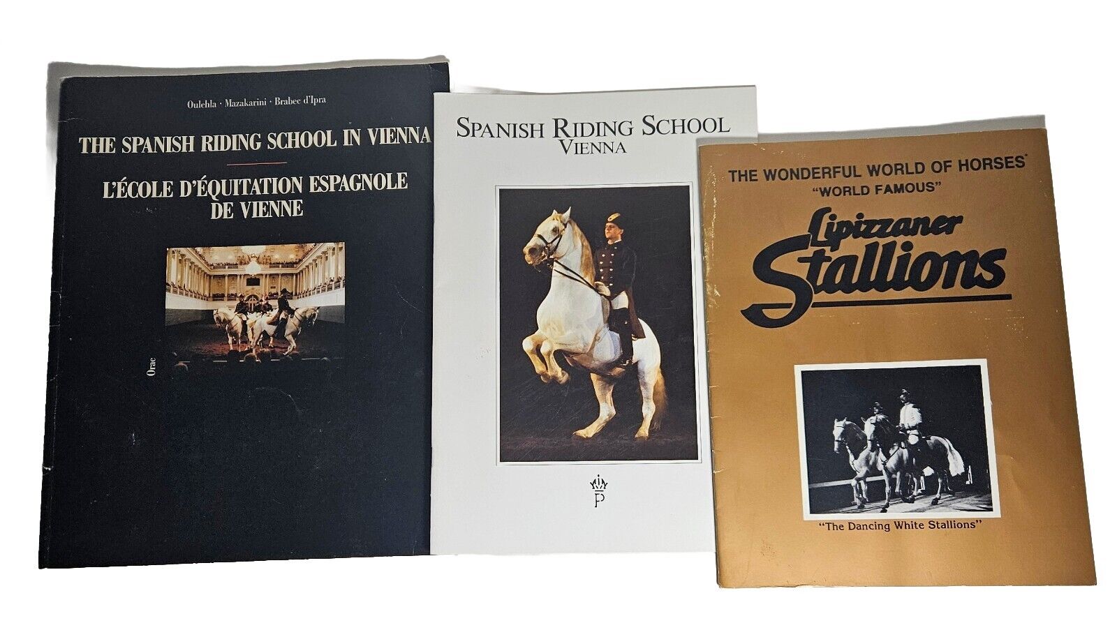 The Spanish Riding School In Vienna Book 1988 W/ 2 Programs About Horses