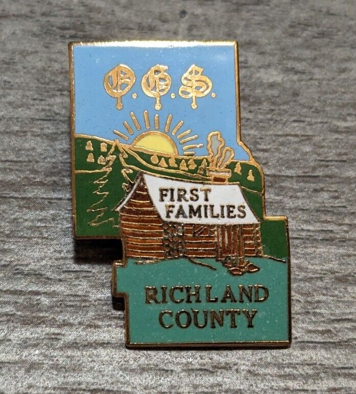 First Families of Richland County Ohio Lineage Society Membership Lapel Pin
