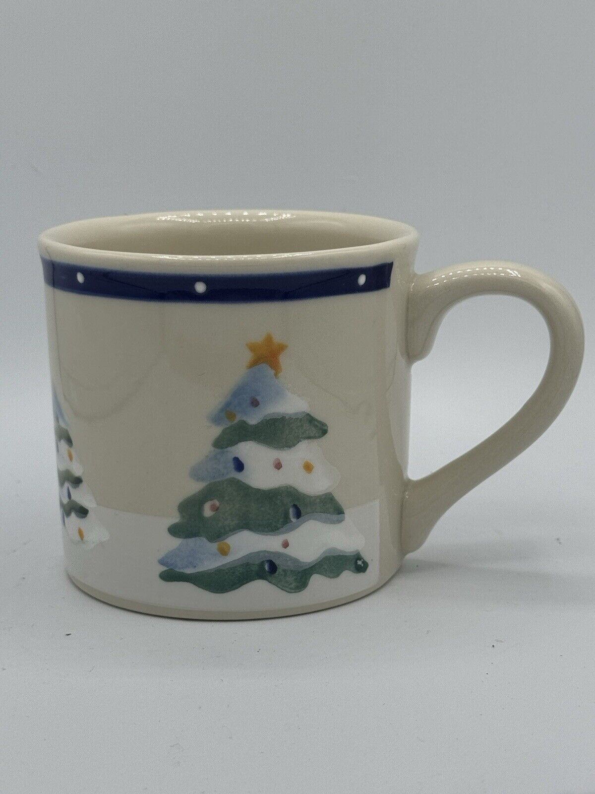 Hartstone Pottery Starbucks Barista Christmas Mug Christmas Trees Holiday