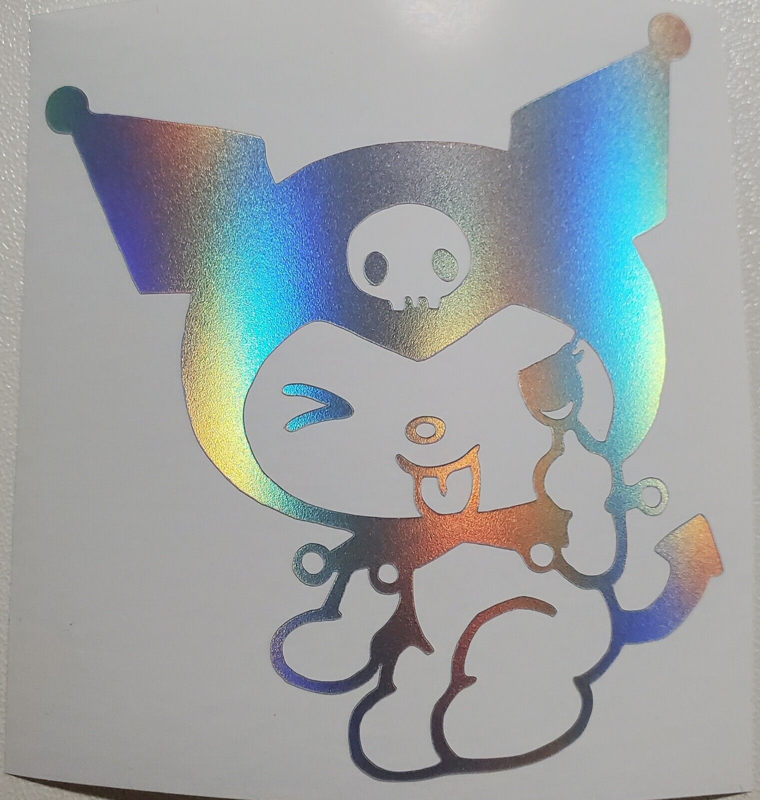 Cute Kuromi Eye Pull Blah Sticker Vinyl Decal Anime Car Window Laptop Waterproof