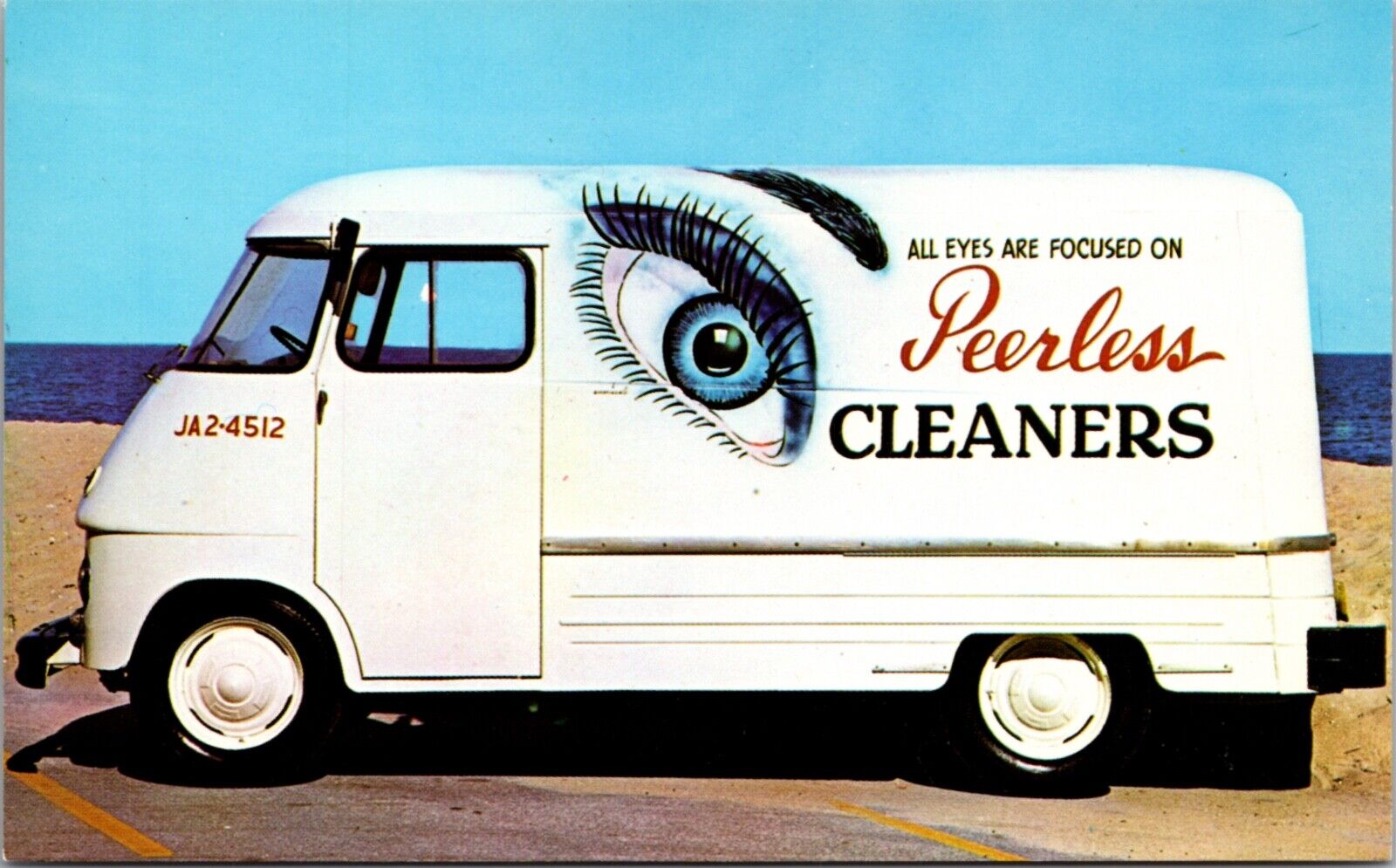 Advertising Postcard Delivery Truck Van Peerless Cleaners