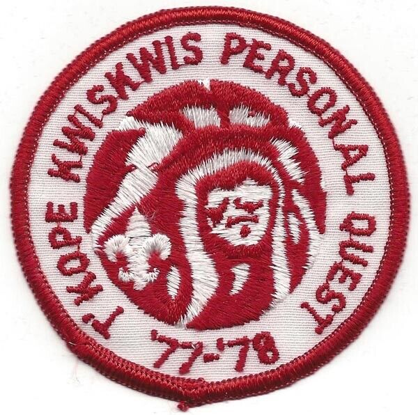 OA Lodge 502 T\'Kope Kwiskwis eR1977 - Personal Quest 1977-78
