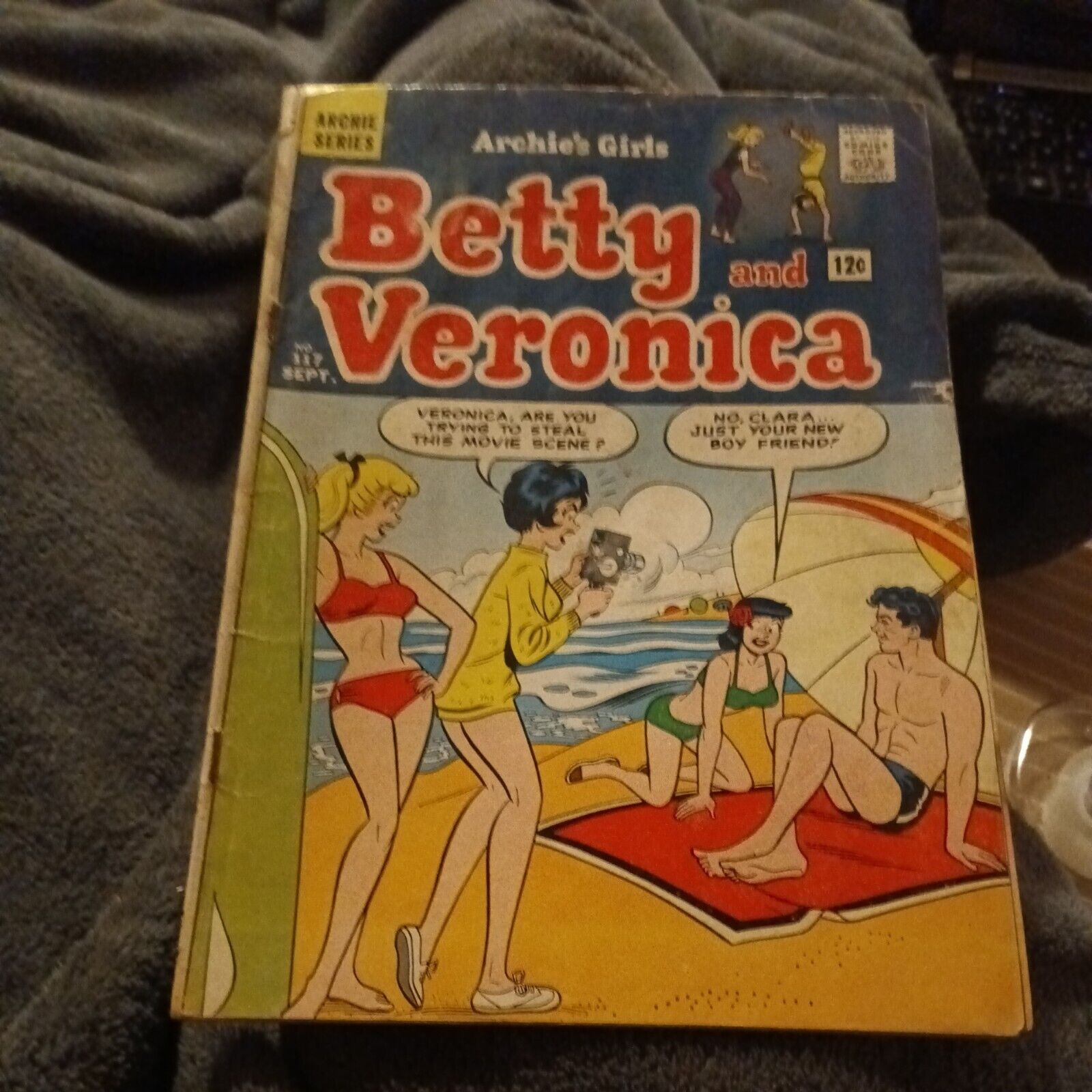 Betty and Veronica #117 silver age mlj Archie 1965 Swimsuit Cover good girl art